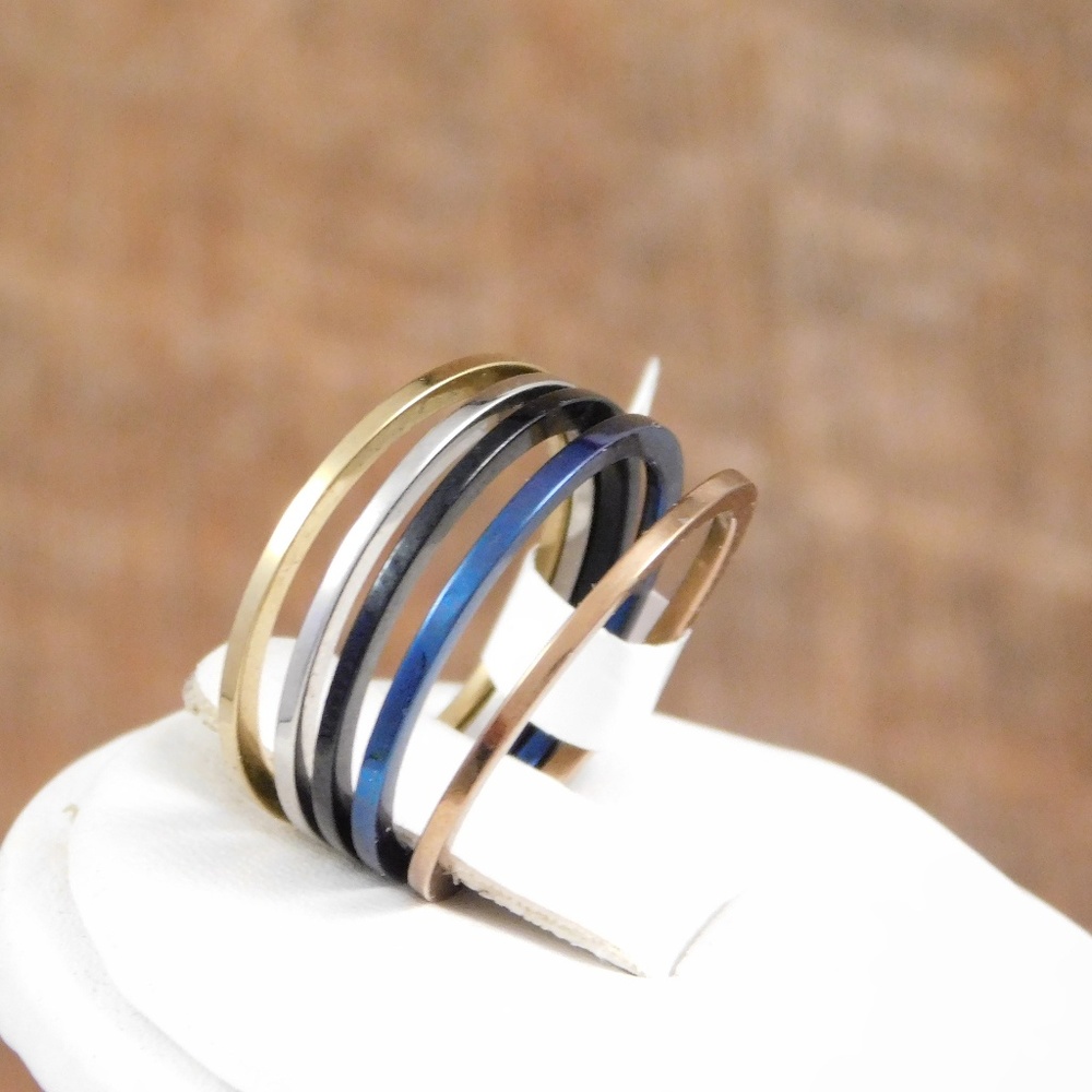 Stackable Skinny Rings Multi-Colored  5